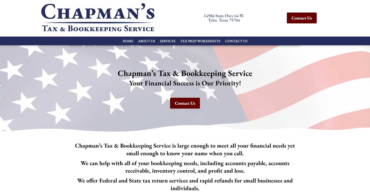 Chapman S Tax And Bookkeeping Service Tyler Tx Lennis Design